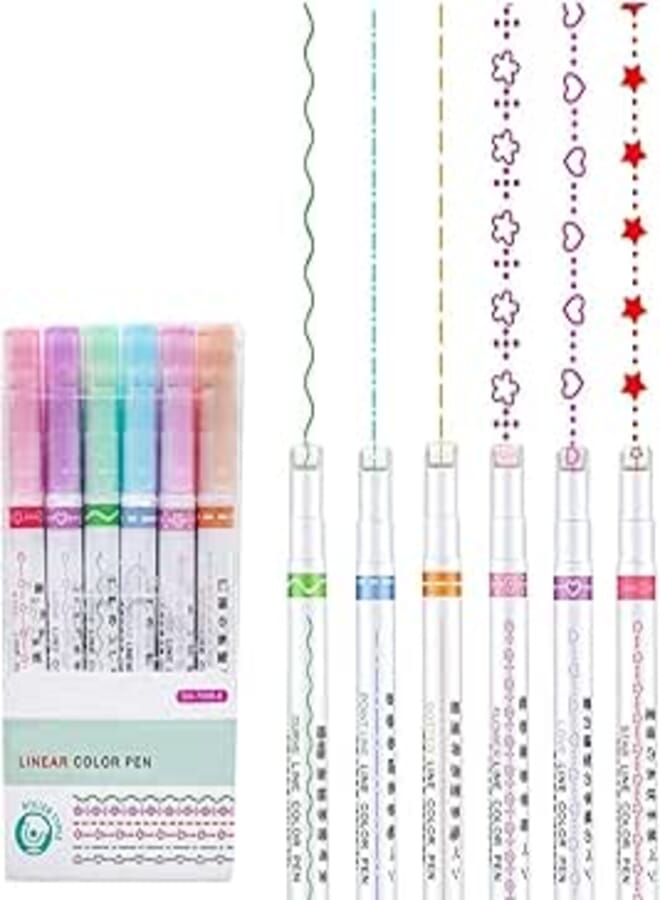 Asera Curve Craft Pens Set Border Pen Useful for Scrap Books Art and Craft for Kids Student (1 Set)